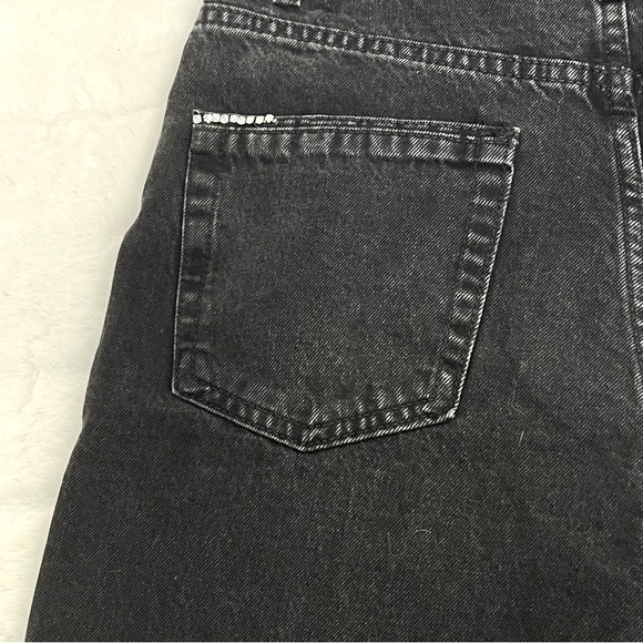 NWT Maje “Diamond” Black Wide Leg Jeans w Rhinestone Trim—missing rhinestones - Picture 16 of 16